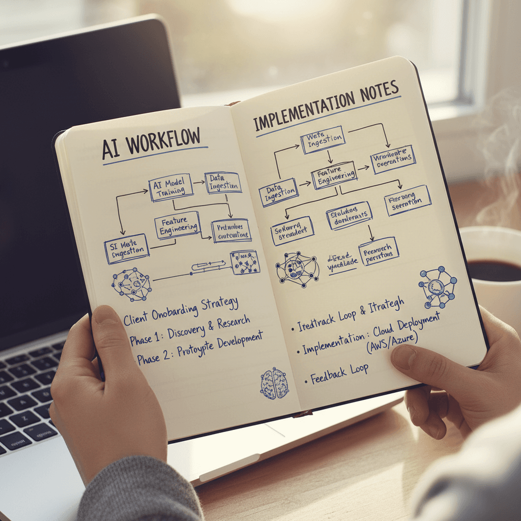 Creative strategy sketch and planning notes